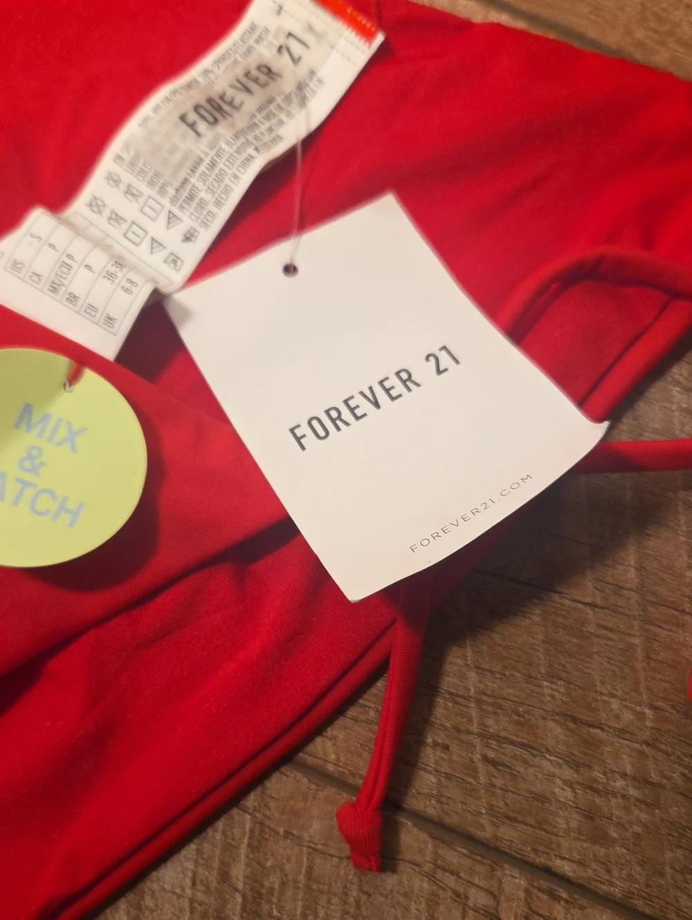 Forever21 Red String Bikini Bottoms
